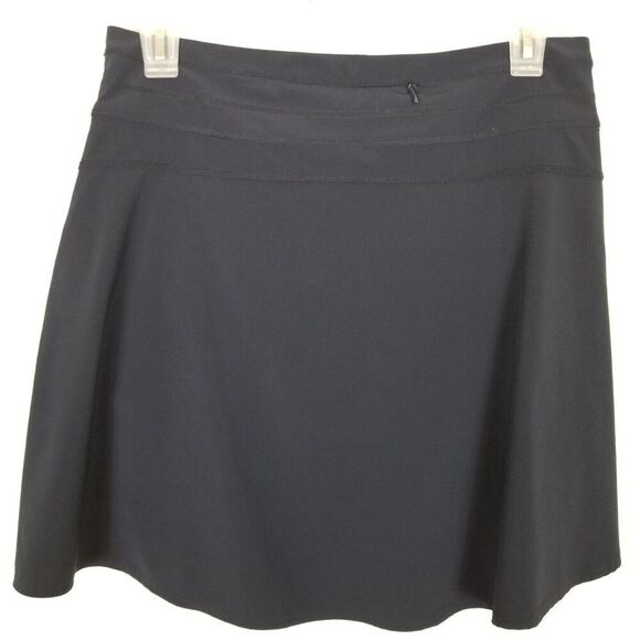 Athleta Women Skort Athletic Skirt Sz 12 Navy Mini Golf Yoga Running - Picture 2 of 4